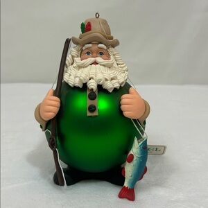 Department 56 Fishing Santa Ornament From Noel Line